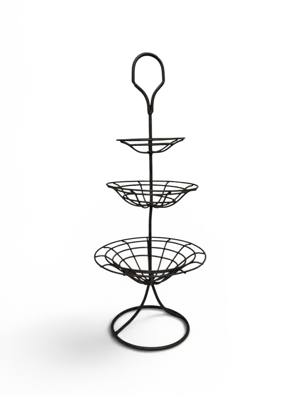 Vintage Pier 1 3 Tier Wrought Iron Fruit Stand - Picture 3 of 17